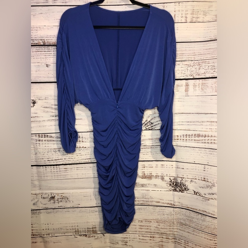 VENUS Royal Blue Long Sleeve Dress